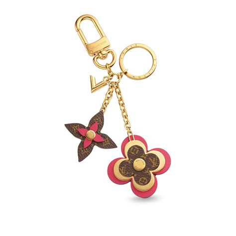 Blooming Flowers Bag Charm and Key Holder .